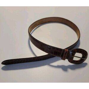 WCM Belt Women 100% Genuine American Alligator USA Brown 35 In Not‎ Incl Buckle